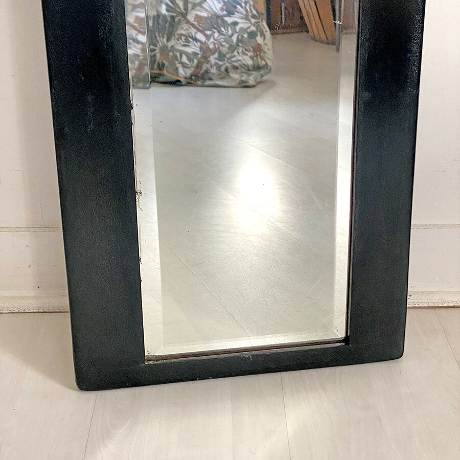 Black beveled mirror