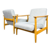 Fauteuils vintage Gfm 142 par Edmund Homa, Gfm, Pologne, années 1960, ensemble de 2.
