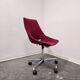 Chaise de bureau pivotante rouge des années 1970
