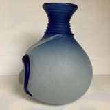 Murano style cobalt blue vase