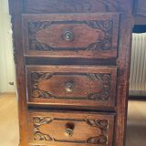 Double-sided wooden desk