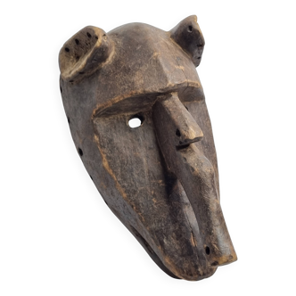Hyena Suruku mask from Korè, Mali Bamana – Carved wood, 33 cm