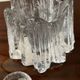 Series 6 vintage candlesticks pressed molded glass paste