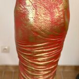 Lampe torchère statue égyptienne rouge
