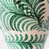 Pair of Spanish Revival Ceramic Table Lamps from Granada, New Linen Lampshades