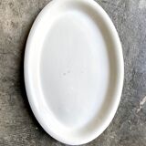 Sarreguemines oval dish in unbleached earthenware