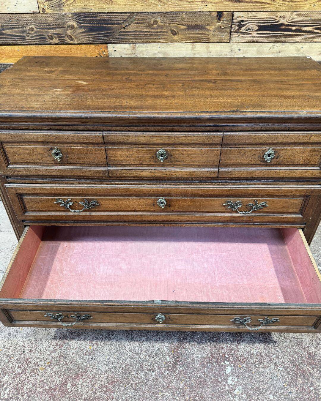 19th-century oak chest of drawers