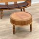 Rustic living room wooden barrel armchairs and sofa Italy 1970s