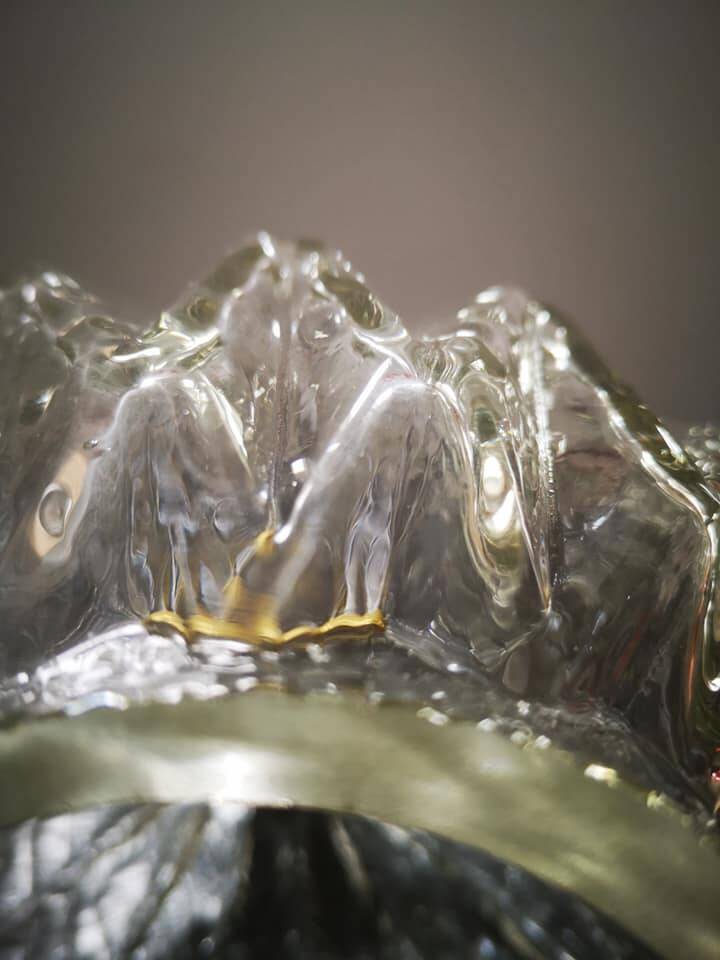 Geometric glass pendant light