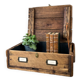 Raw wooden box “The weasel & the hedgehog”
