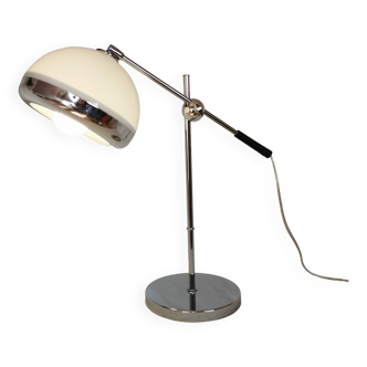 Articulated lamp, plastic and chrome, mushroom, 1970 style