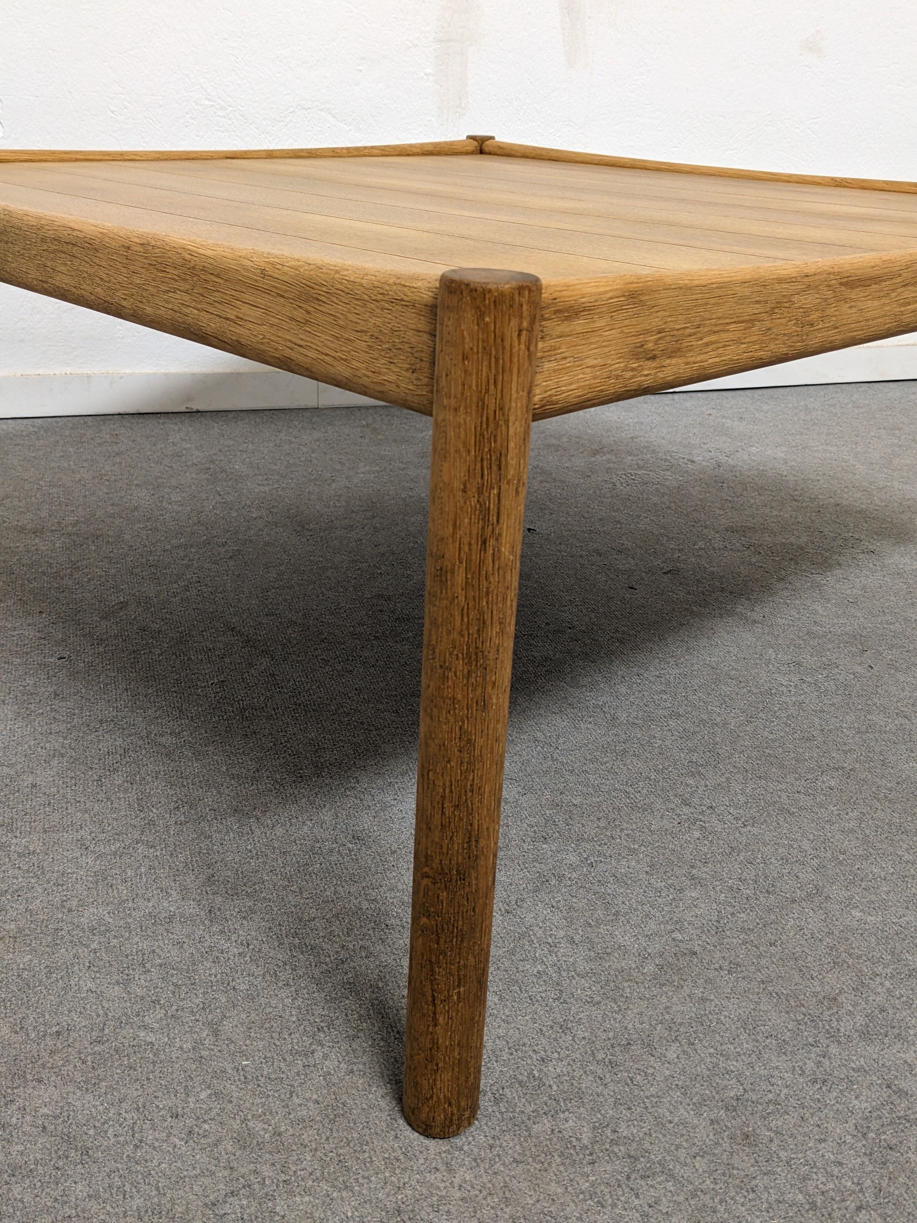 Scandinavian XL coffee table in blond oak from the 60s/70s