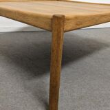 Scandinavian XL coffee table in blond oak from the 60s/70s