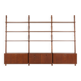 Étagère modulaire en teck, design danois, années 1960, conçue par Rud Thygesen