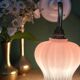 Vintage pink and clear glass elbow wall light.