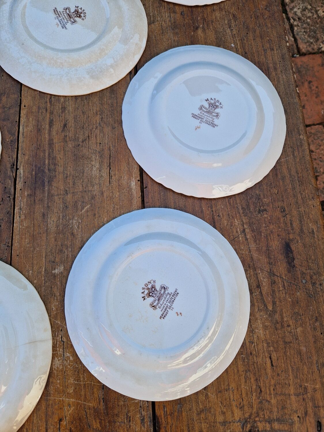Set of 8 English Dessert Plates Mason's Chantilly Pattern