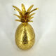 Vintage brass pineapple ice bucket, 1970s