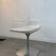 Old swivel desk chair plexiglass and steel design from the 70s