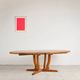 Brutalist extendable table in pine, Rainer Daumiller, Denmark, 1970s.
