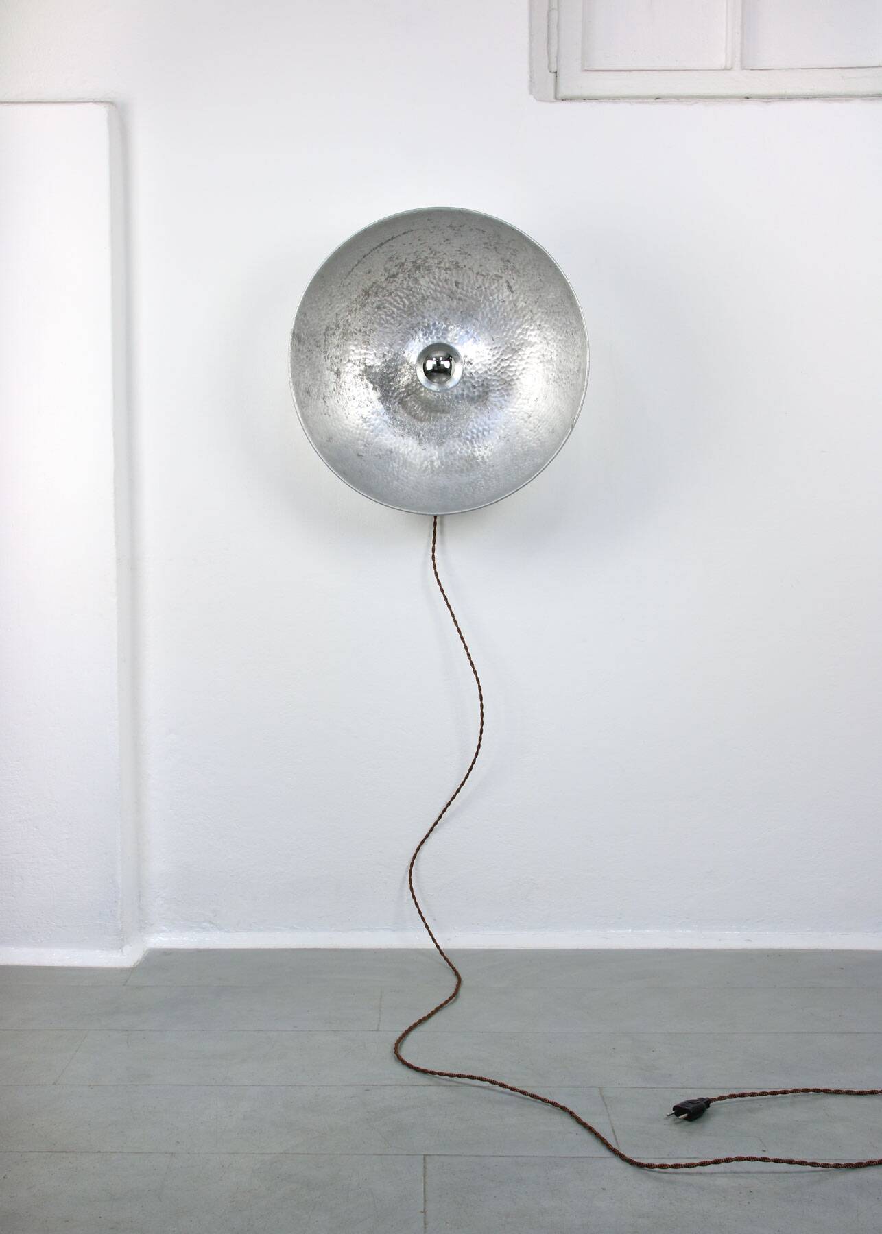 Large Vintage Aluminum Wall Lamp, 70s