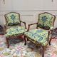 Pair of Louis XV Style Walnut Armchairs, 19th Century