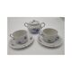 Haviland cup duo and its Limoges porcelain sugar bowl