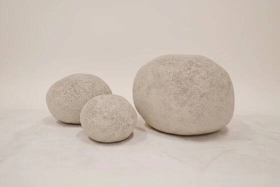 Set of 3 "Dora" Moon Rock Lamps – André Cazenave