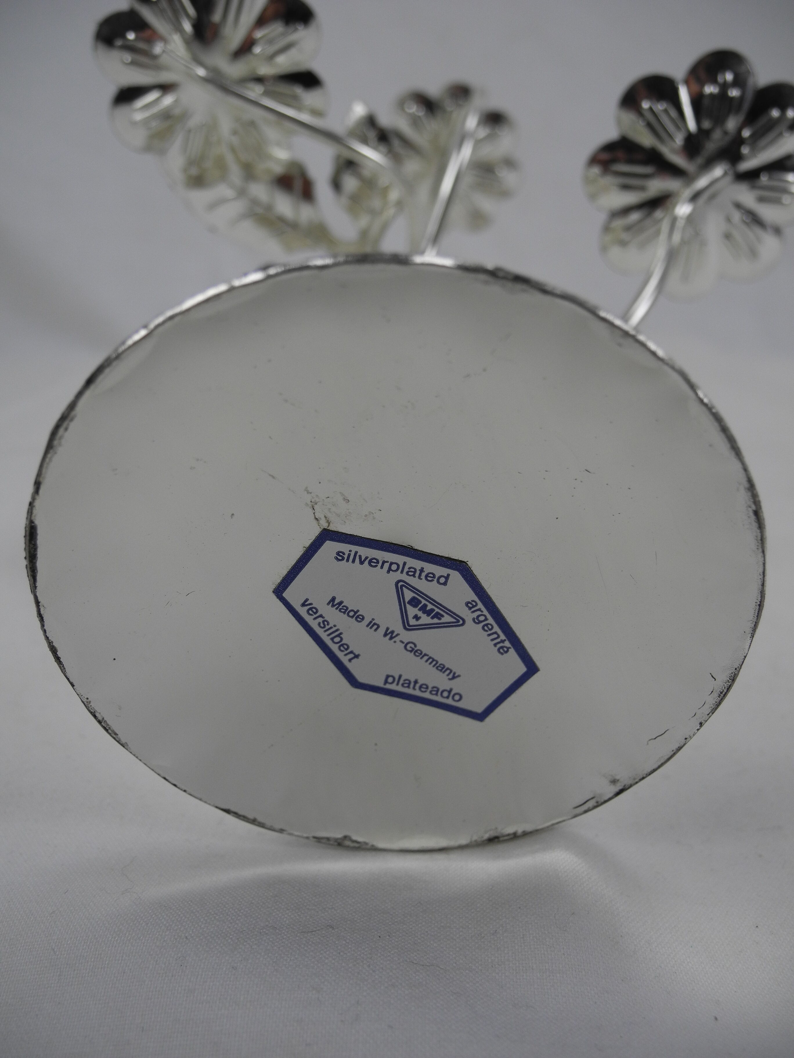 old candle holder plated W.Germany vintage candleholder Kerzenhalter