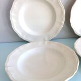 Four soup plates Ivory service/Faienceries de Sarreguemines/vintage 50