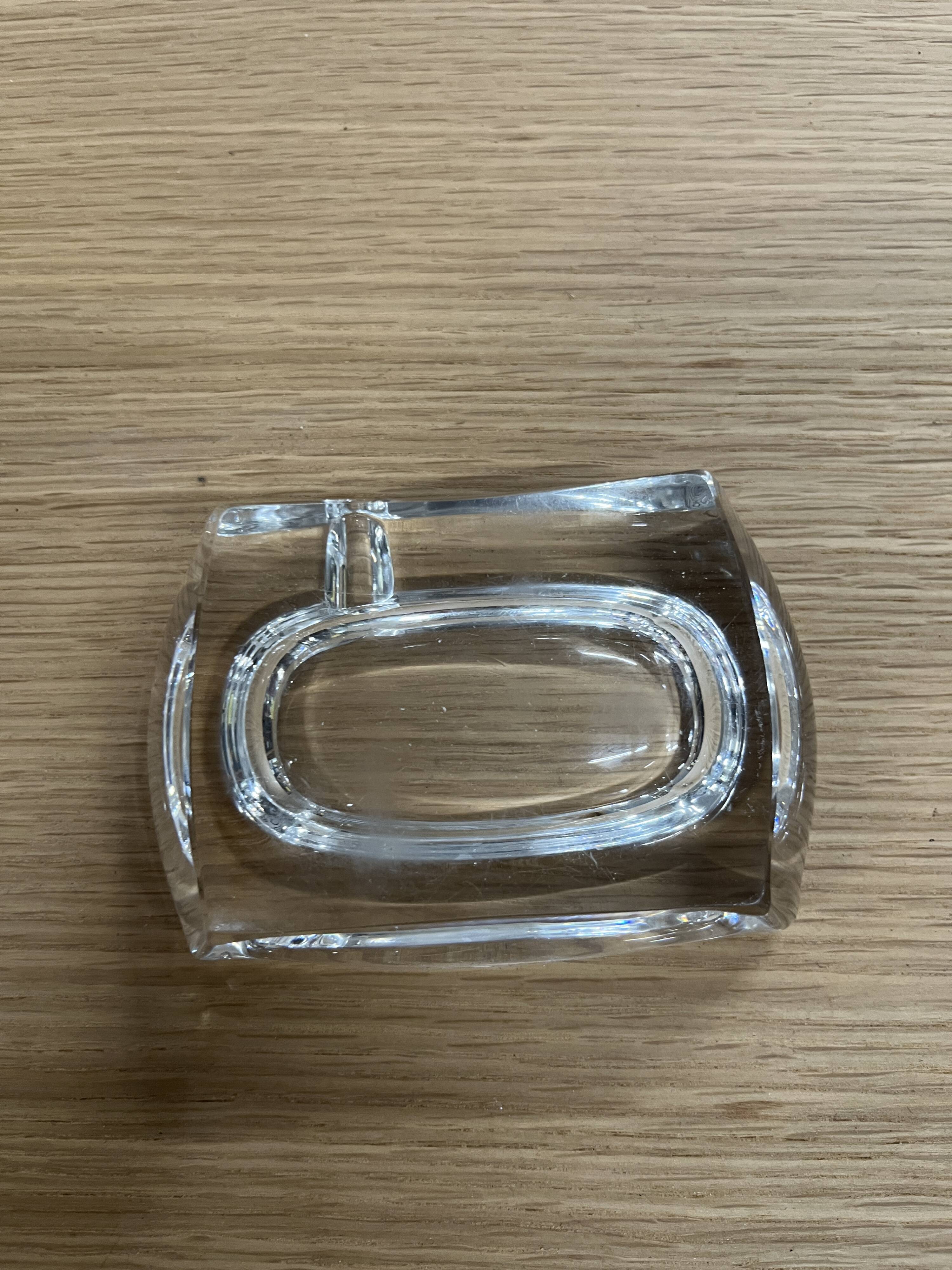 Daum crystal solo ashtray from France
