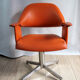 Barber in leatherette Chair orange 1970s