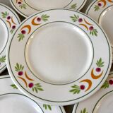 set of 6 colorful flat plates Made in Italy vintage