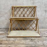 Pair of vintage rattan shelves