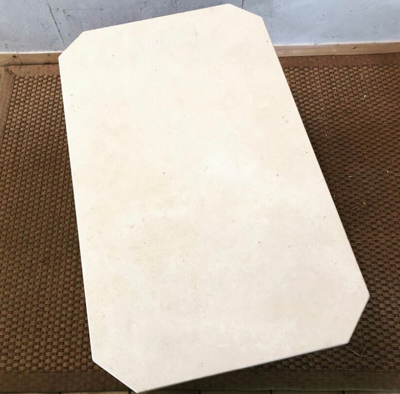 Travertine coffee table