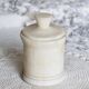 Vintage cream white marble box / candy box with lid