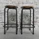 Industrial steel stool, 60 cm high