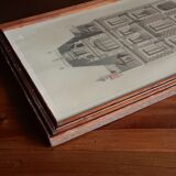Lithograph board architecture ordinary brick