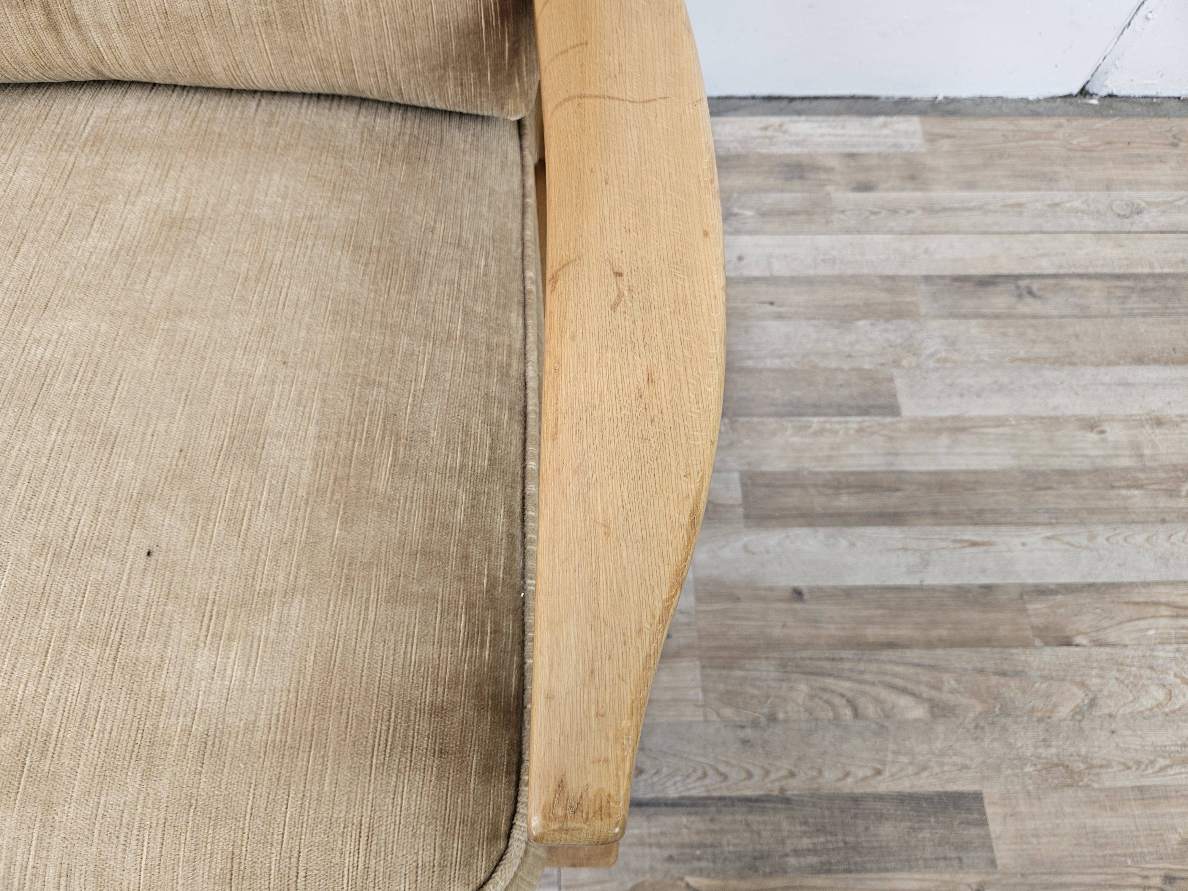 70s beech living room armchair