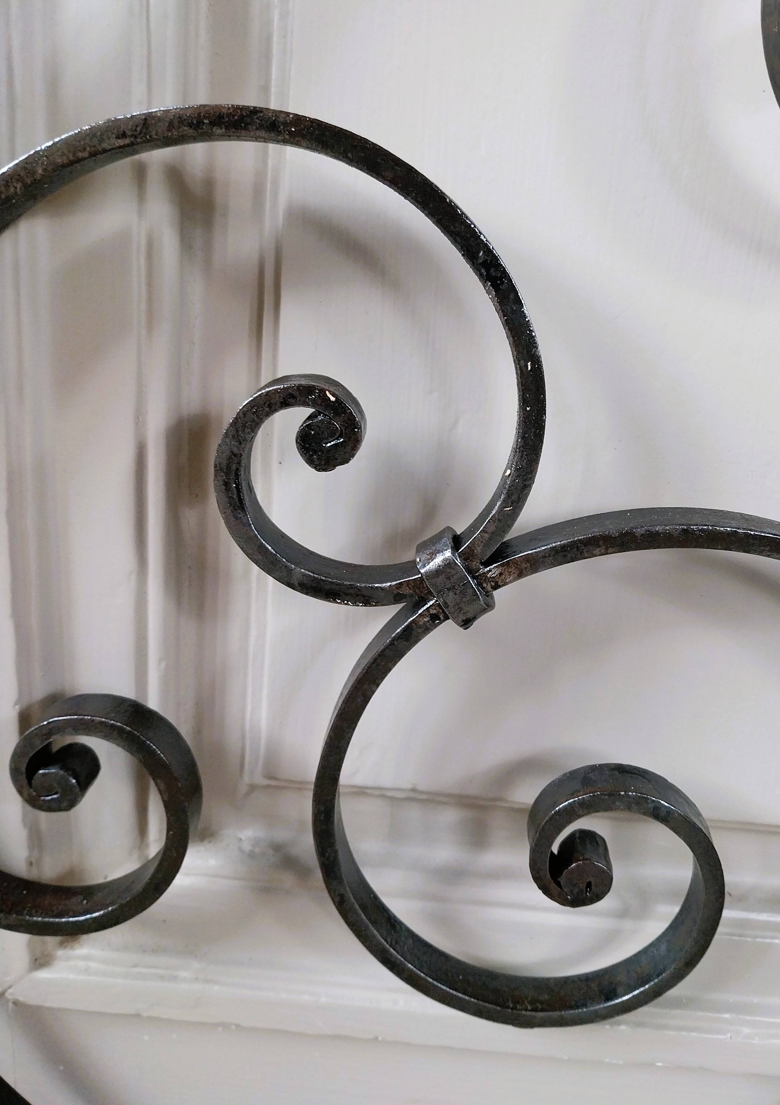 2 antique wrought iron doors