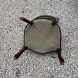 Set of 4 walnut armchairs and table, 19th century