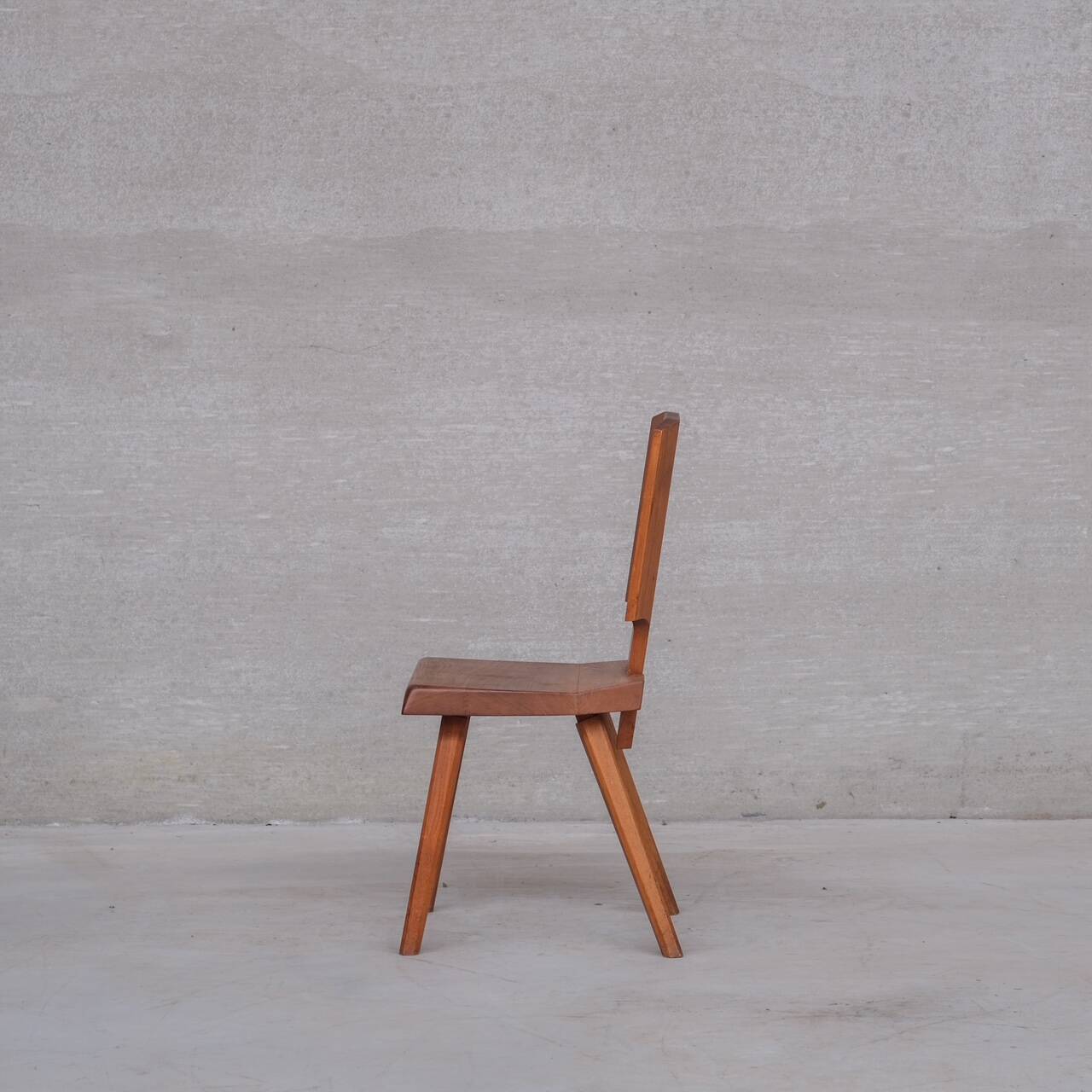 Set of 8 Pierre Chapo S28 Mid-Century French Elm Dining Chairs