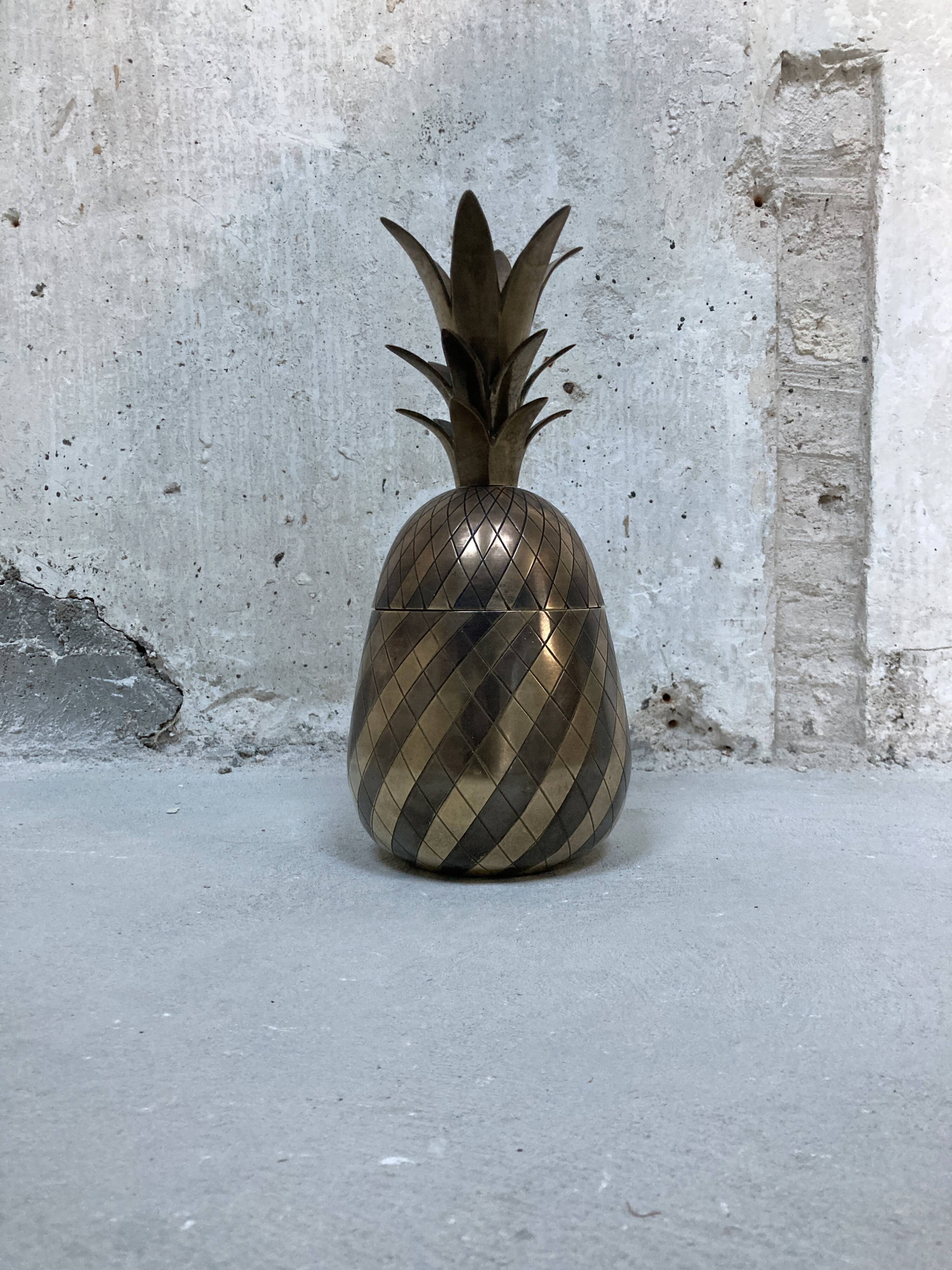 pineapple brass Hollywood regency