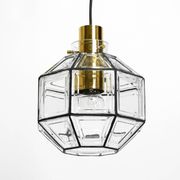 Beautiful rare original 60s  Limburg octagonal glass pendant lamp