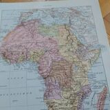 Old geographical map of Africa