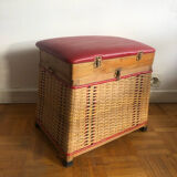 Rattan chest stool