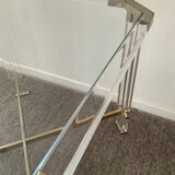 Vintage coffee table in lucite and brass 60s-70s