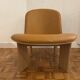 Chisel leather chaise lounge - Hay