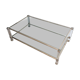 Large coffee table in plexiglass and chrome
