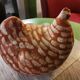 Signed terracotta hen