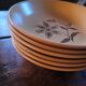 6 floral pattern soup plates. 1970s